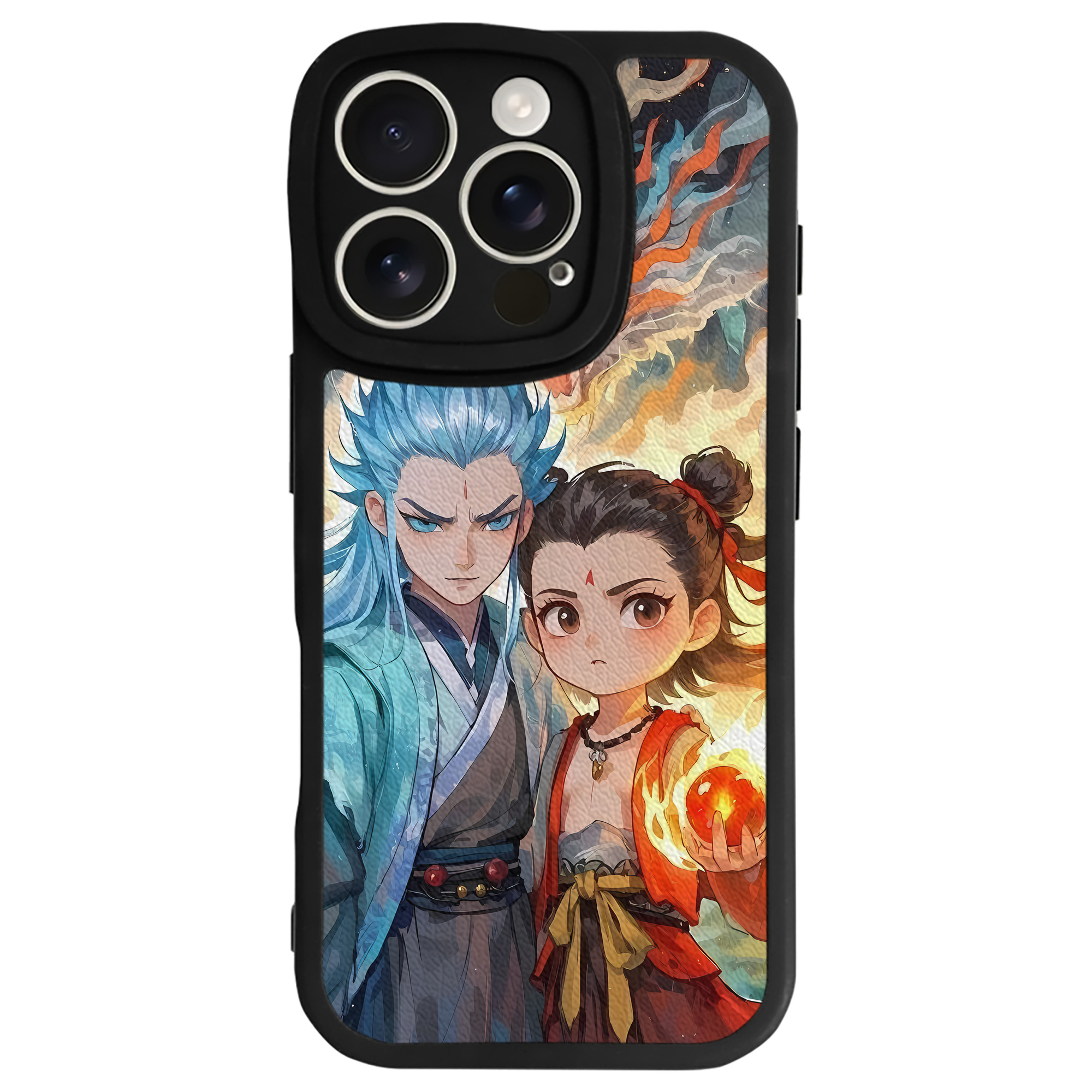 （画像用） Ne Zha 2 ナタ 魔童の大暴れ 【iPhone 16シリーズ対応】シリコンスマホケース（レザー調） 材質：シリコン